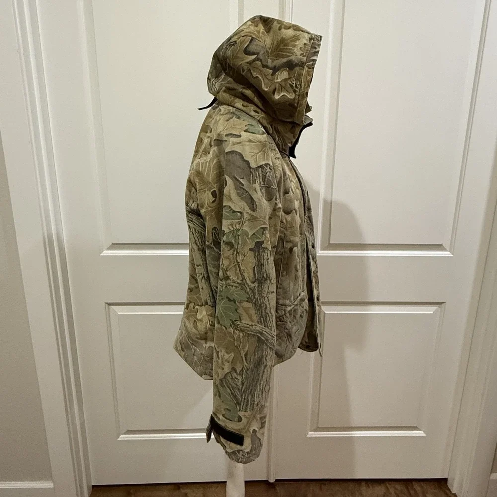 Vintage 90s Johnson Sympatex Hunting Jacket Advantage Camo‎ Made in USA Mens M